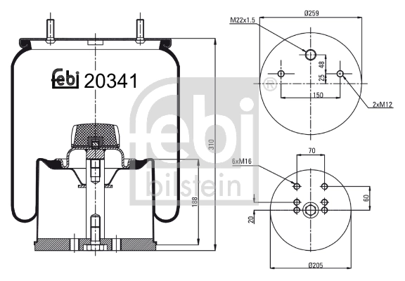 Bellow, air suspension